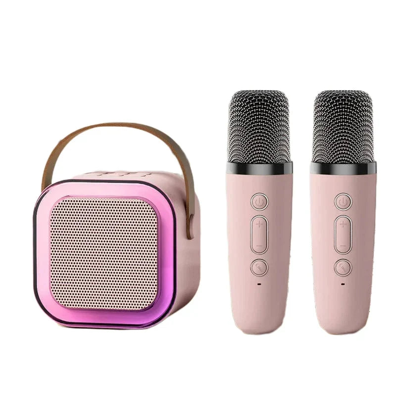 Machine de karaoké pour enfants Bluetooth avec deux microphones sans fil