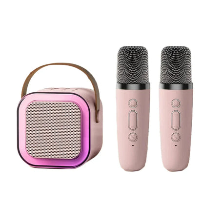 Machine de karaoké pour enfants Bluetooth avec deux microphones sans fil