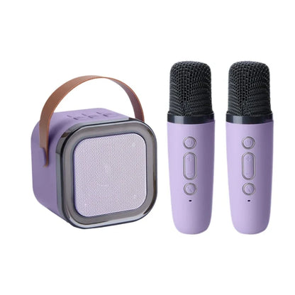 Machine de karaoké pour enfants Bluetooth avec deux microphones sans fil