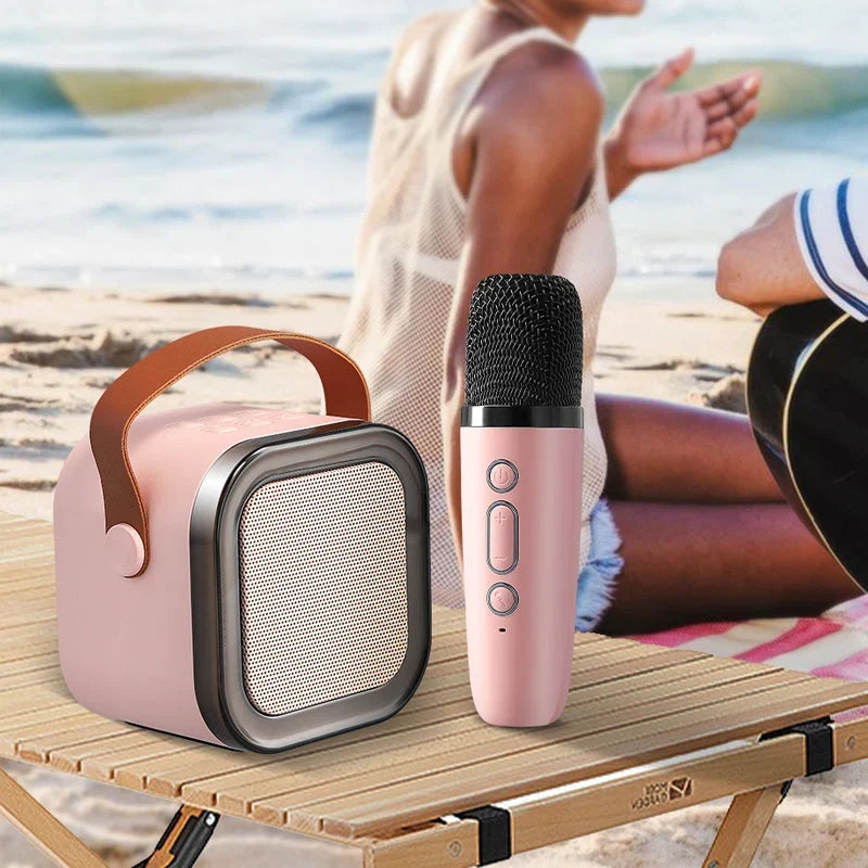 Machine de karaoké pour enfants Bluetooth avec deux microphones sans fil