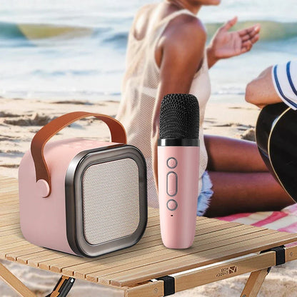 Machine de karaoké pour enfants Bluetooth avec deux microphones sans fil