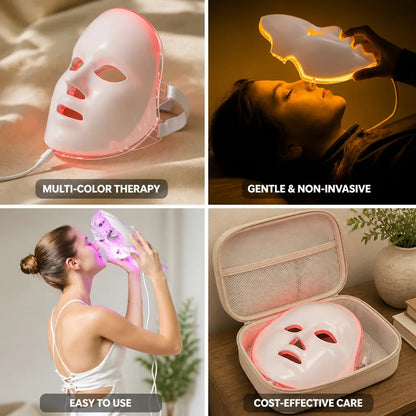 LED Facial Mask Multi-Color Adjustable Intensity