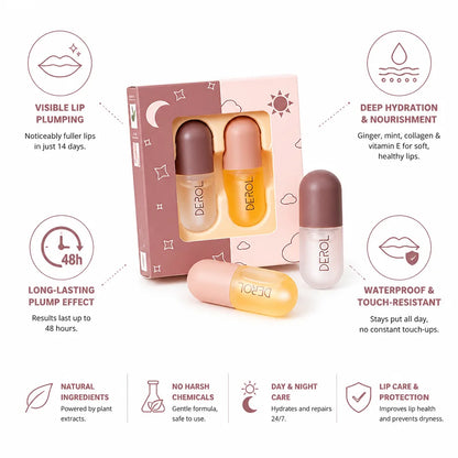 Lip Plumping Serum Day & Night Ginger & Mint