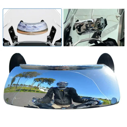 Motorcycle Blind Spot Mirror 180-Degree Parabolic Center-Mount