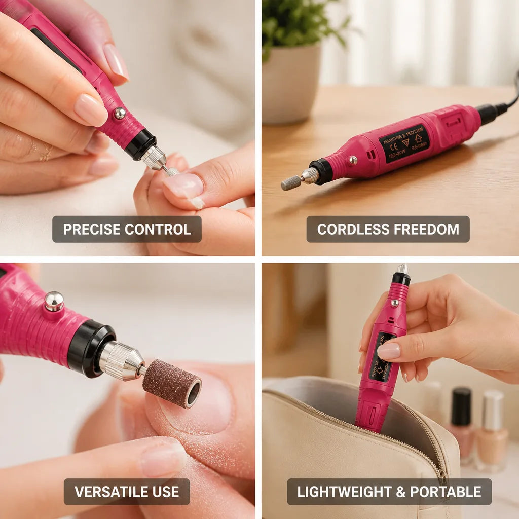 Ponceuse à ongles rechargeable, légère, à vitesse variable