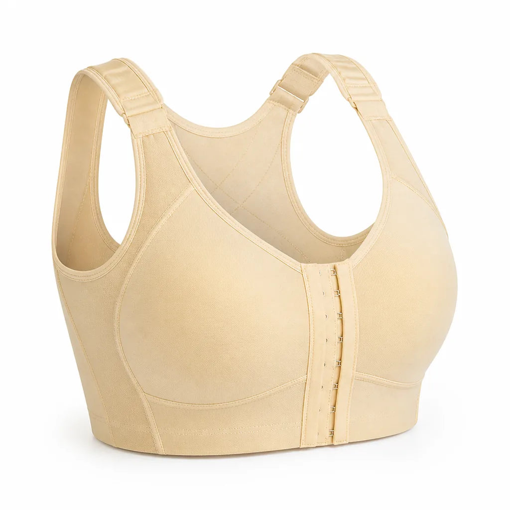 Soutien-gorge correcteur de posture, dos croisé et agrafes réglables sur le devant