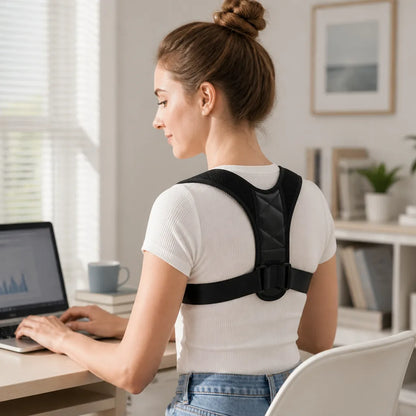 Correcteur de posture réglable, discret et à sangles souples