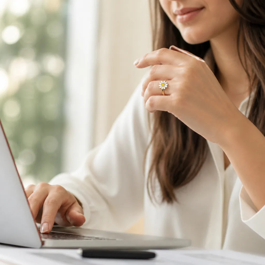 Bague en cuivre filé, taille ajustable