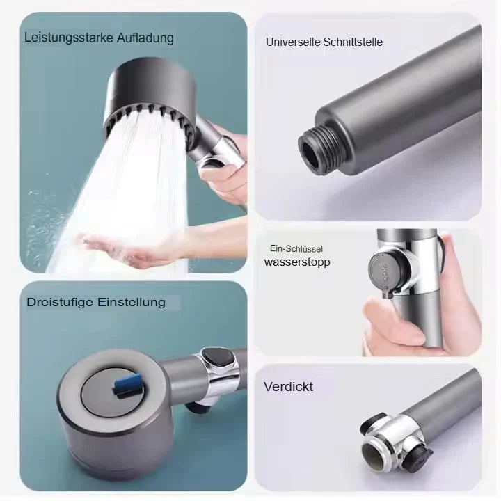Pommeau de douche économiseur d'eau jet massant filtre remplaçable