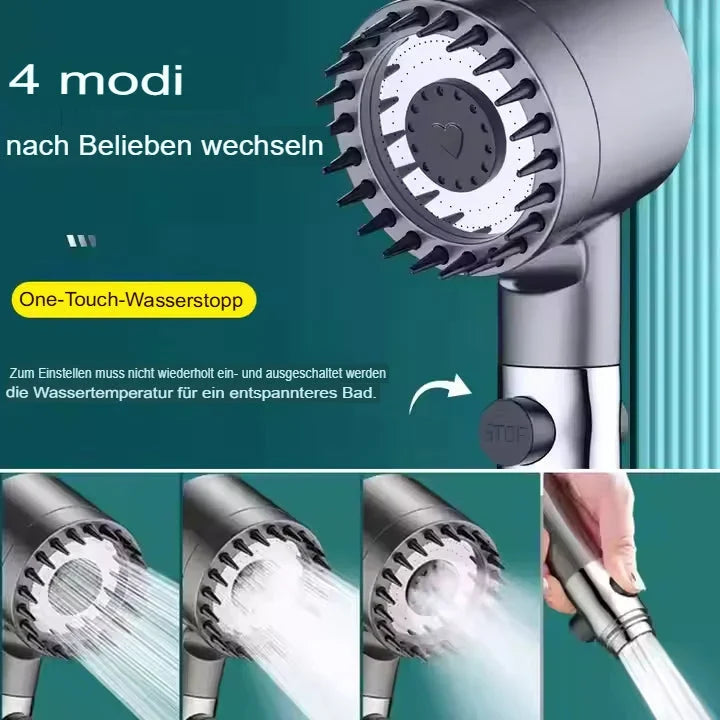 Pommeau de douche économiseur d'eau jet massant filtre remplaçable