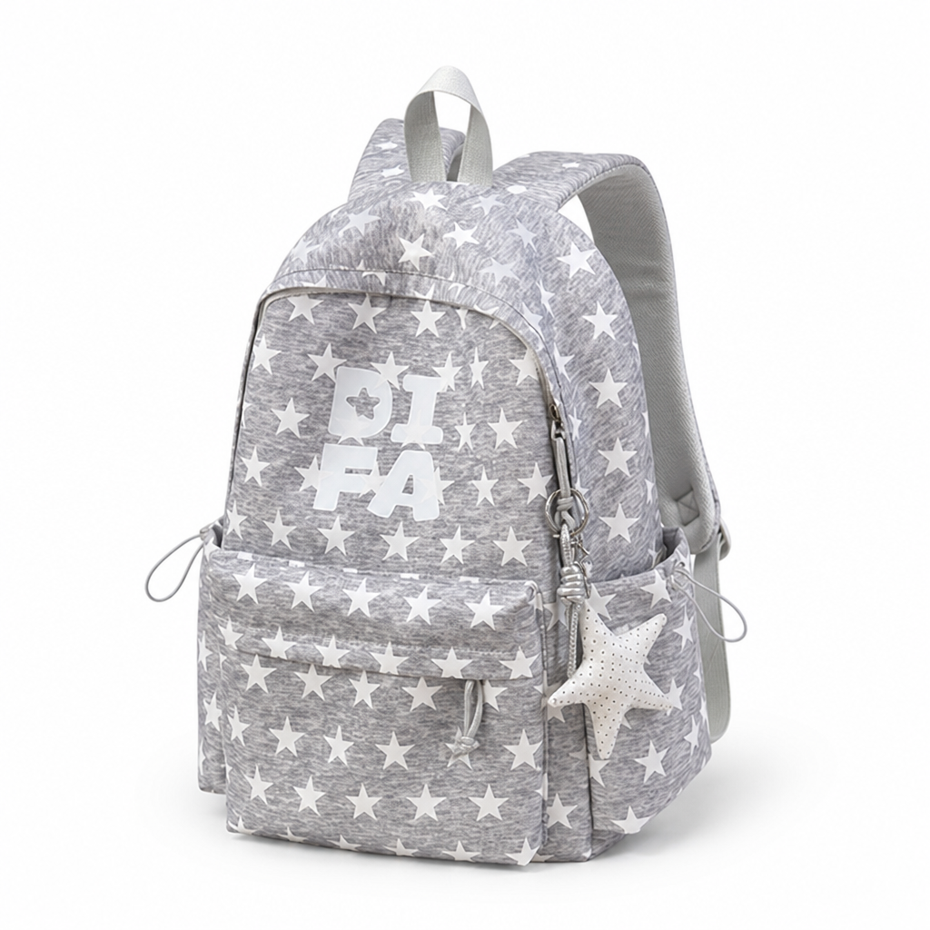 Star-Pattern Spacious & Durable School Backpack