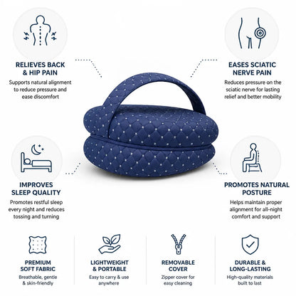 Therapy Pillow Ergonomic Contour Sciatic & Hip Support