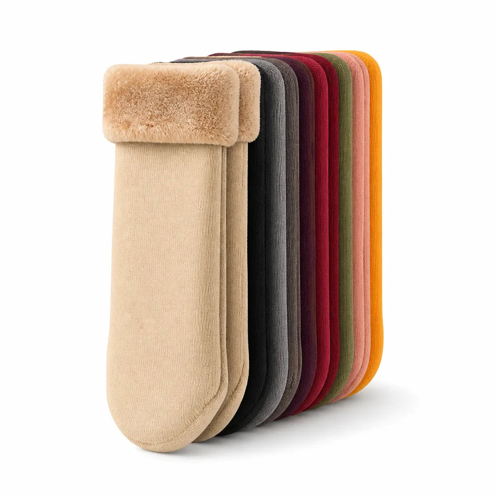 Chaussettes thermiques mélange coton et laine taille unique