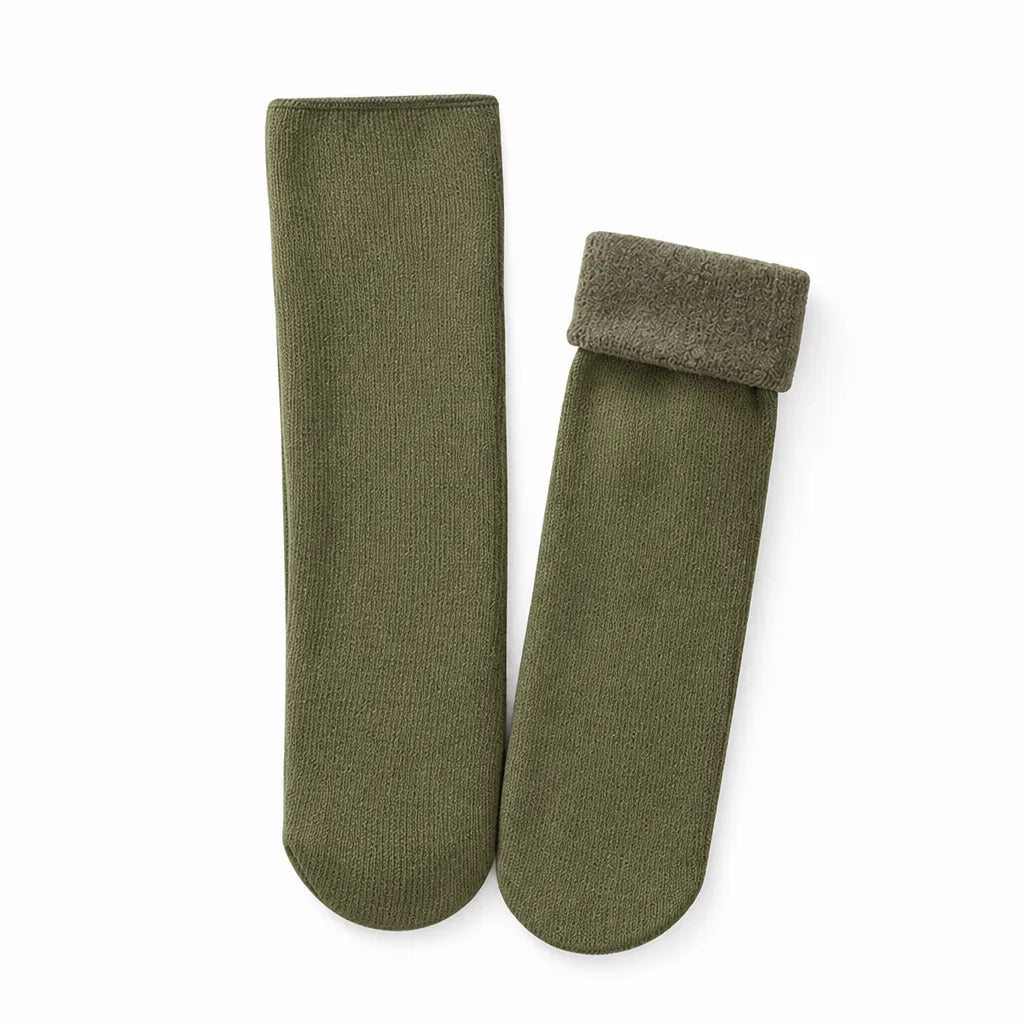 Chaussettes thermiques mélange coton et laine taille unique