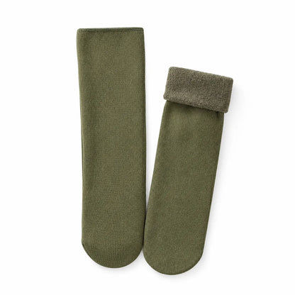 Chaussettes thermiques mélange coton et laine taille unique