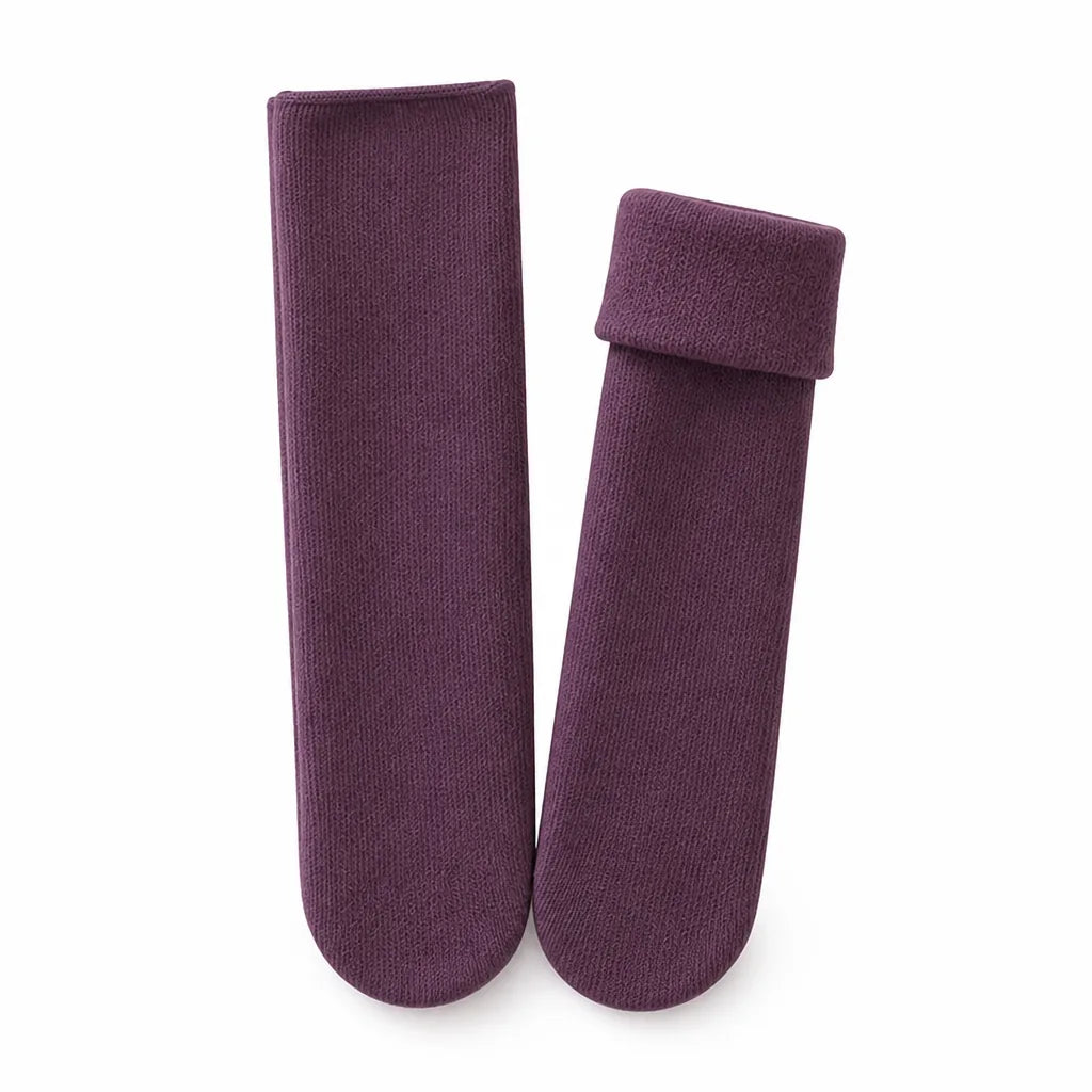 Chaussettes thermiques mélange coton et laine taille unique