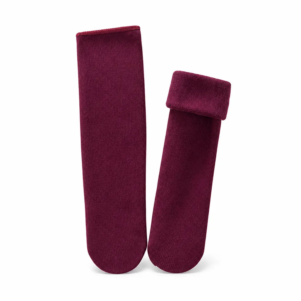 Chaussettes thermiques mélange coton et laine taille unique