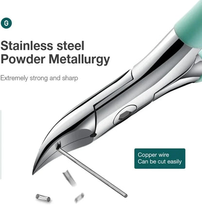 Toenail Clipper Curved Edge Stainless Steel Nail Catcher