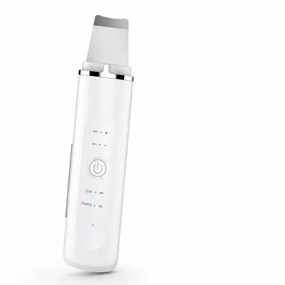 Ultrasonic Skin Scrubber Stainless Steel Spatula & Ion Therapy