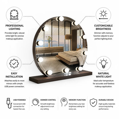 Vanity Mirror Light Kit Dimmable USB Natural White