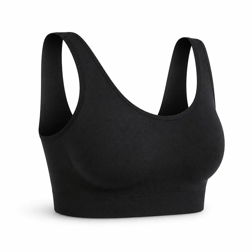 Soutien-gorge sans armatures, sans coutures, respirant, à larges bretelles