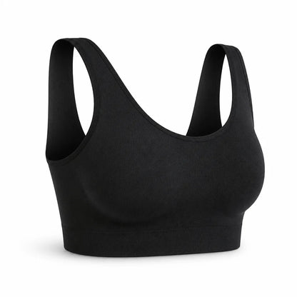 Soutien-gorge sans armatures, sans coutures, respirant, à larges bretelles