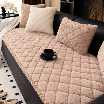 Luxe Diamond Sofa Cover - Soft Microfiber, Non-Slip Design