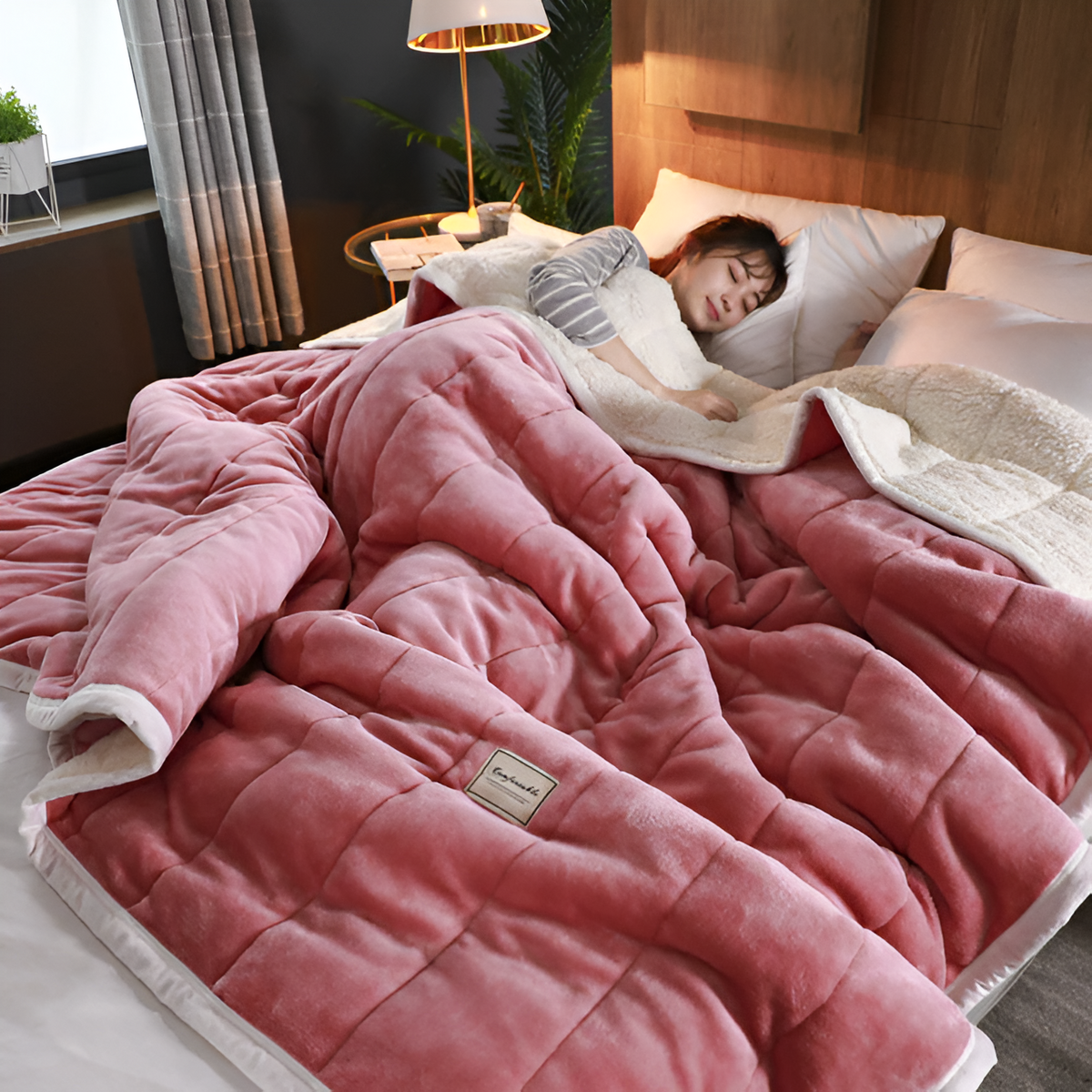 Couverture en polaire de luxe | Couverture chaude ultra-douce au design élégant | Parfaite pour des soirées cocooning