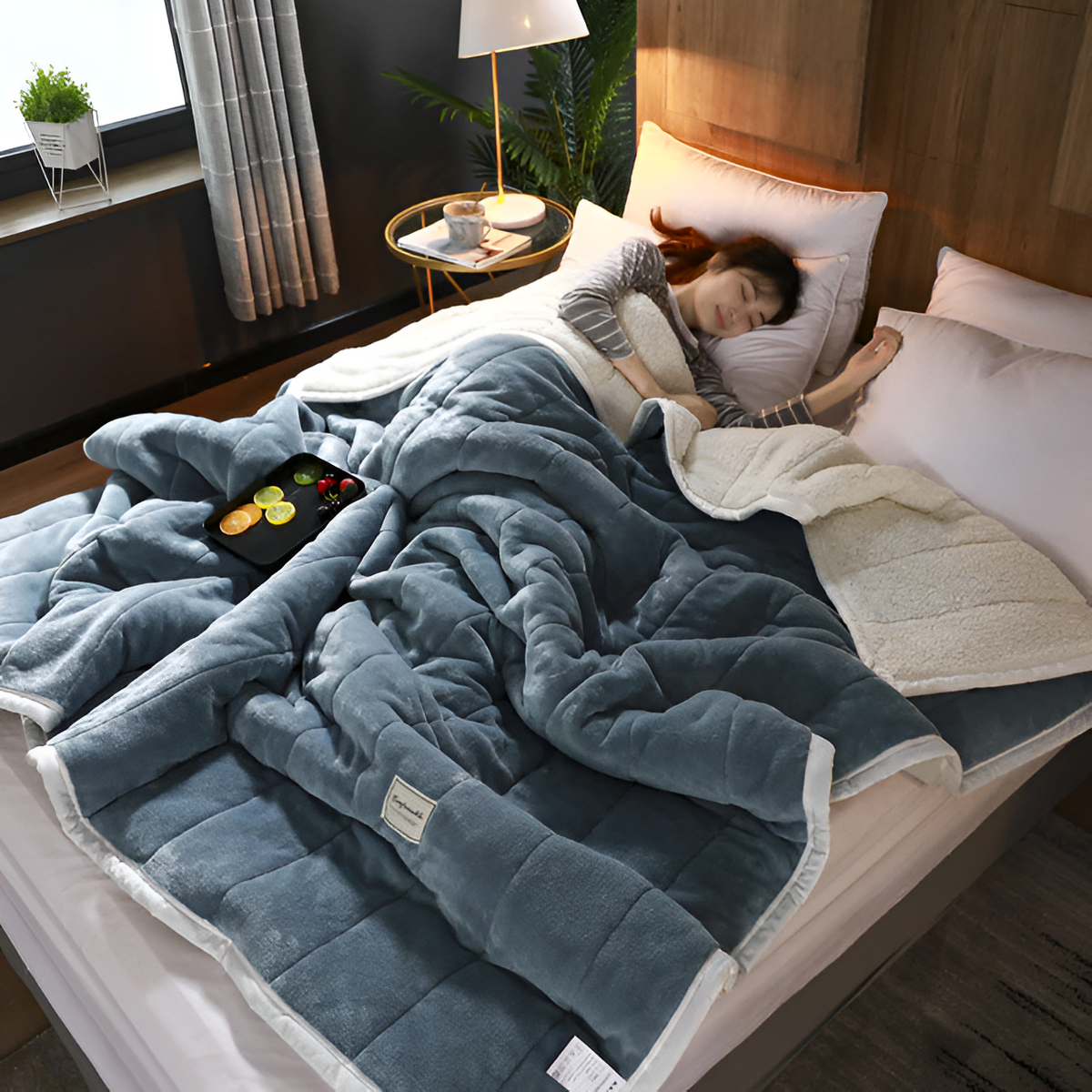 Couverture en polaire de luxe | Couverture chaude ultra-douce au design élégant | Parfaite pour des soirées cocooning