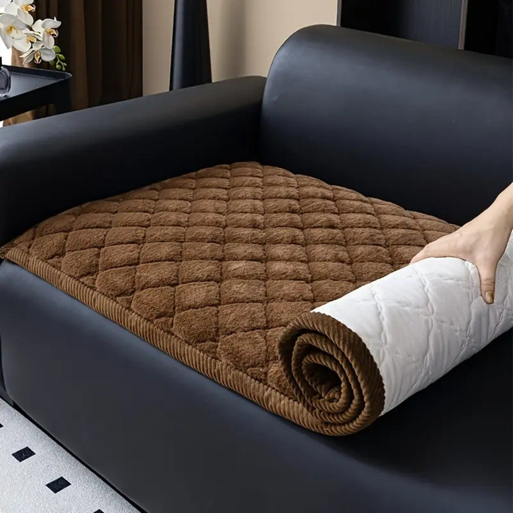 Luxe Diamond Sofa Cover - Soft Microfiber, Non-Slip Design