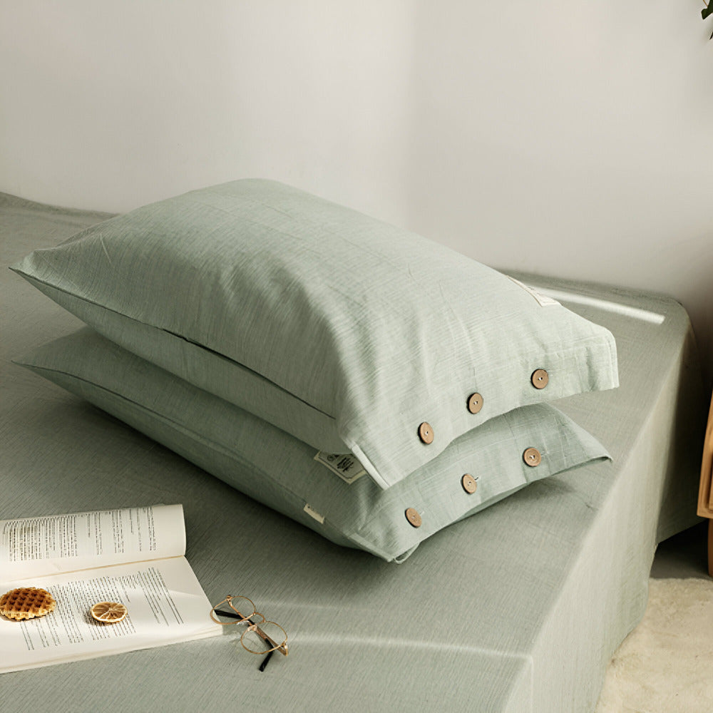 Luxury Breathable Bedding Set with 2 Pillowcases – Soft Cotton Scandinavian Design