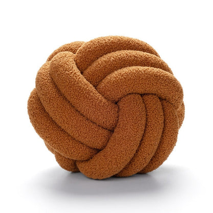 Coussin décoratif noué de luxe, coussin de canapé en polaire de coton douce aux couleurs éclatantes
