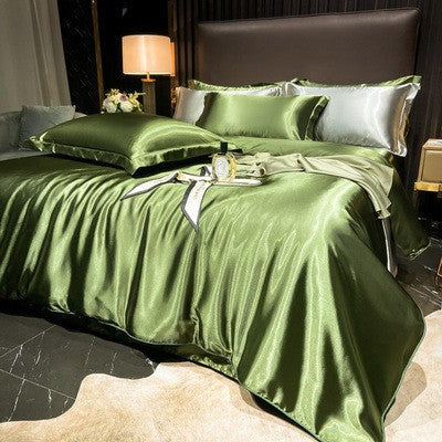 Luxury Silk Satin Bedding Set | 4-Piece Duvet Covers for Ultimate Comfort