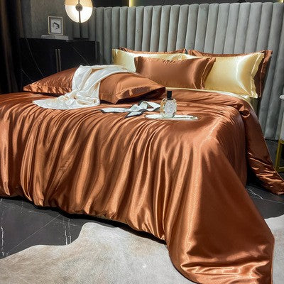 Luxury Silk Satin Bedding Set | 4-Piece Duvet Covers for Ultimate Comfort