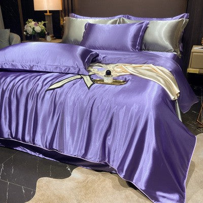 Luxury Silk Satin Bedding Set | 4-Piece Duvet Covers for Ultimate Comfort
