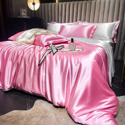 Luxury Silk Satin Bedding Set | 4-Piece Duvet Covers for Ultimate Comfort