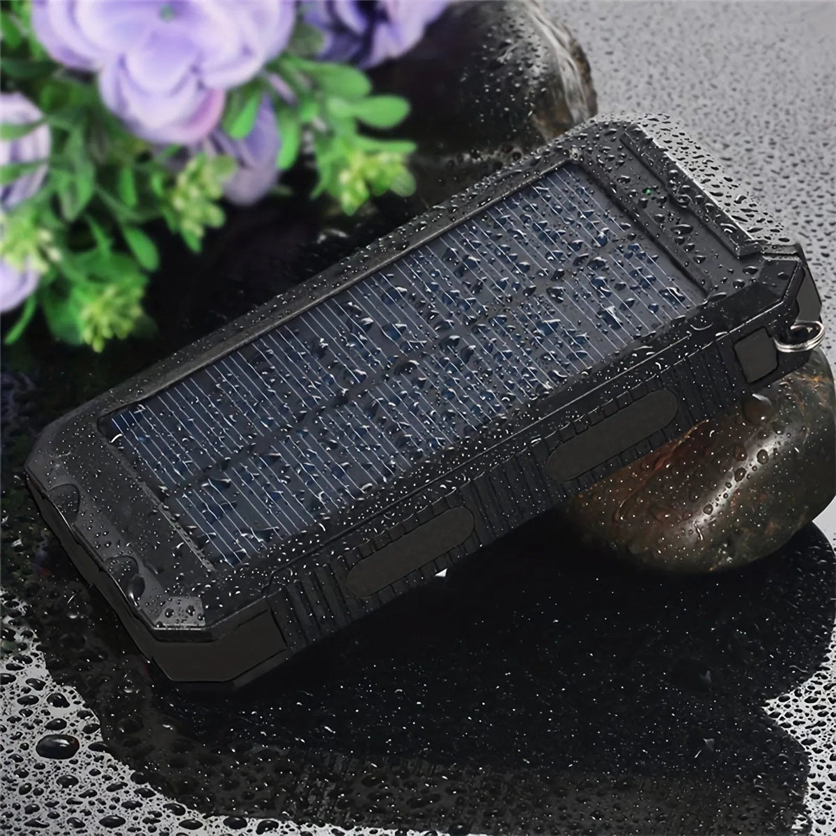 Compagnon de plein air | Lampe torche batterie externe avec recharge solaire | Capacité de 20 000 mAh pour le camping et la randonnée