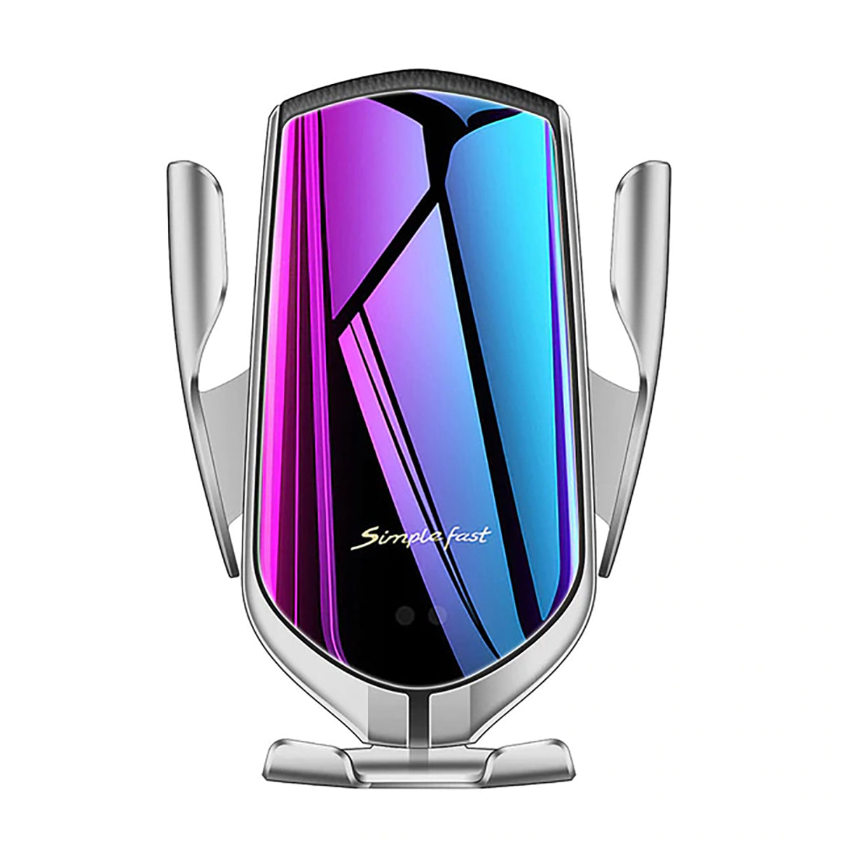 Support de téléphone à fixation automatique avec charge sans fil pour grille d'aération de voiture - capteur infrarouge, rotation à 360°, support à charge rapide Qi
