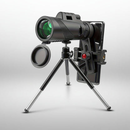 Explorateur en plein air | Monoculaire avec grossissement 8x et adaptateur pour téléphone | Conception compacte pour l'observation des oiseaux et les voyages
