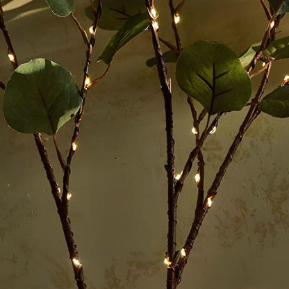 Battery Powered LED Twig Branch Light String with 120 Warm White Micro Lights for Vases, Centerpieces, and Home Decor Accents