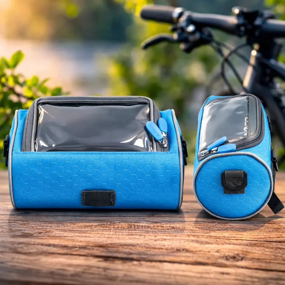 Bike Handlebar Bag with Clear Phone Pouch – Waterproof Bicycle Storage for Commuting & Navigation