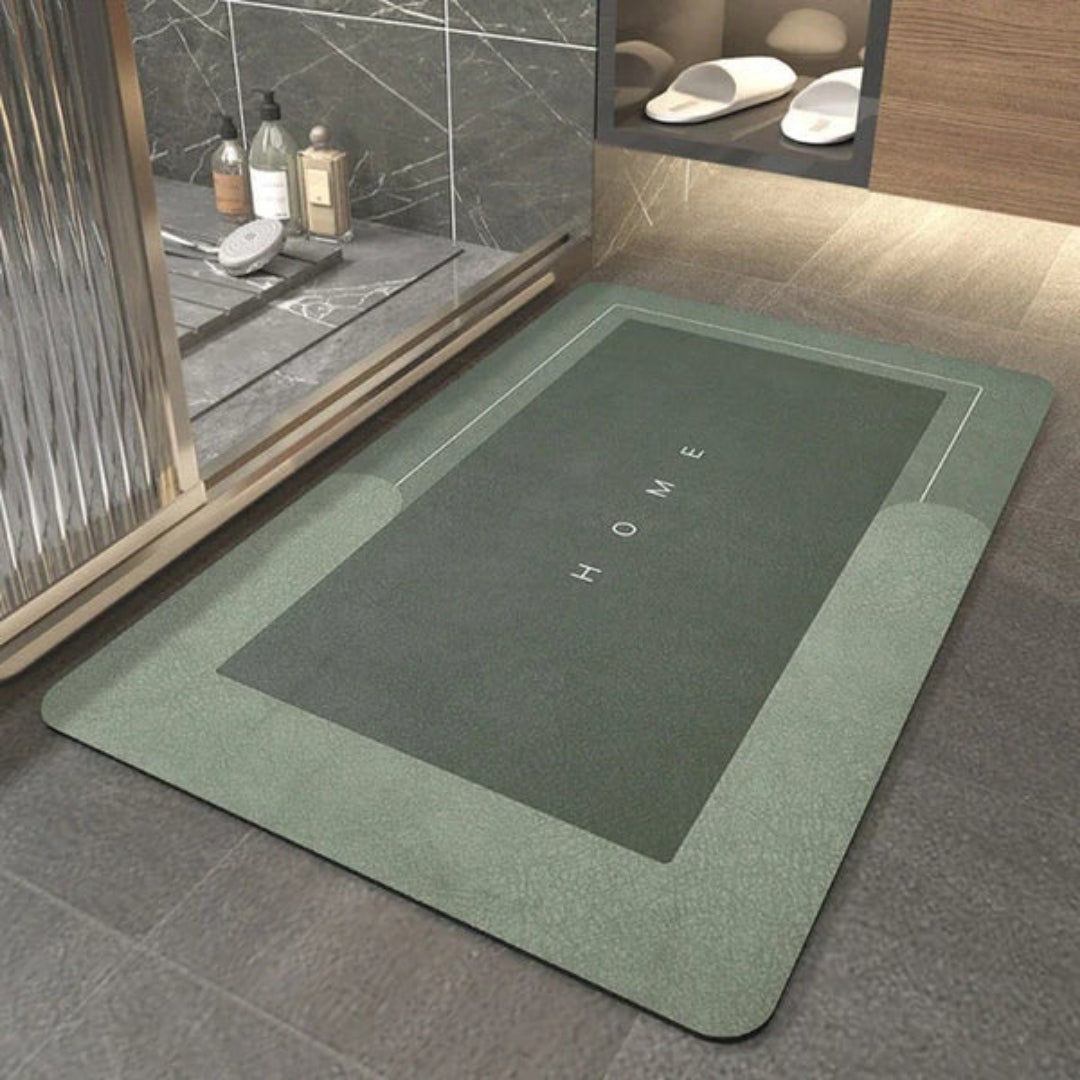Non-Slip Quick-Dry Bath Mat Absorbent Bathroom Rug for Shower Floor Kitchen Entryway Soft PVC Microfiber Bedroom Laundry Room