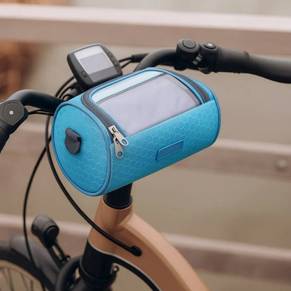 Bike Handlebar Bag with Clear Phone Pouch – Waterproof Bicycle Storage for Commuting & Navigation