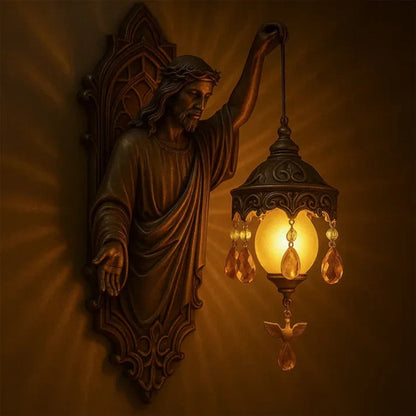 Sculptural Mythological Wall Sconce with Warm Ambient Glow for Living Room & Bedroom Decor