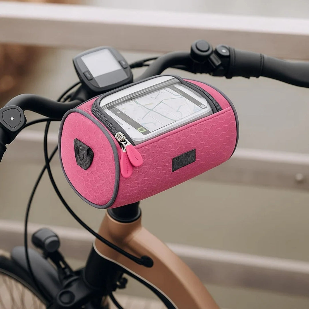 Bike Handlebar Bag with Clear Phone Pouch – Waterproof Bicycle Storage for Commuting & Navigation