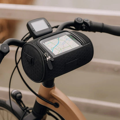 Bike Handlebar Bag with Clear Phone Pouch – Waterproof Bicycle Storage for Commuting & Navigation
