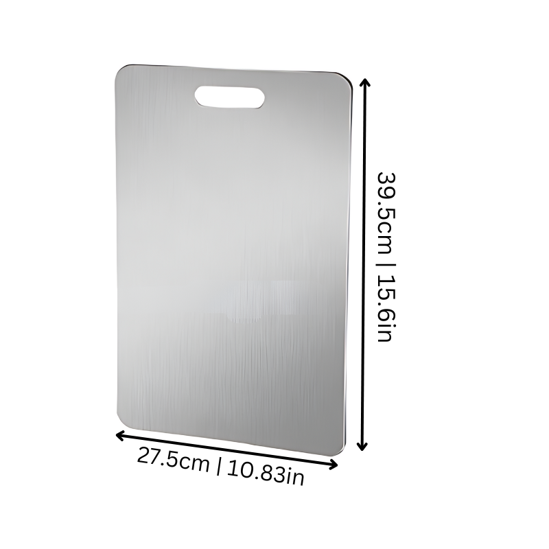 Stainless Steel Cutting Board with Antimicrobial Surface for Kitchen Prep | Heavy-Duty, Dishwasher Safe & Oven Safe | Non-Porous Metal