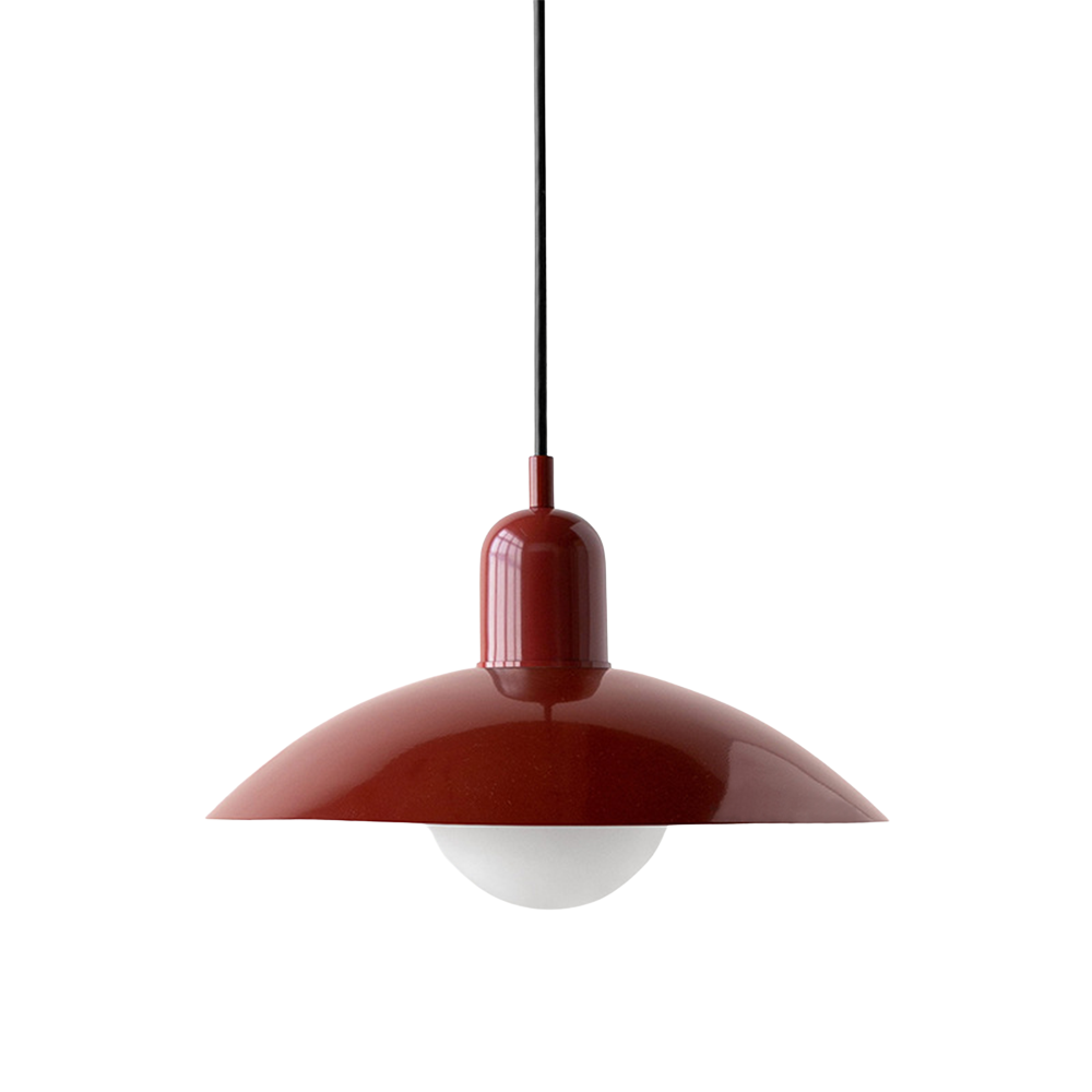Iron Dome Pendant Light 12.6 in Adjustable Cable Warm LED Kitchen Island Dining Room Overhead Fixture Modern Two-Tone Hanging Lamp for Conte