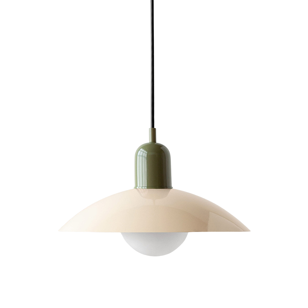 Iron Dome Pendant Light 12.6 in Adjustable Cable Warm LED Kitchen Island Dining Room Overhead Fixture Modern Two-Tone Hanging Lamp for Conte
