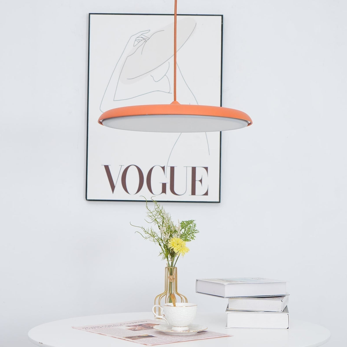 Suspension moderne en métal avec cordon réglable – Finition pastel douce pour cuisine et salon